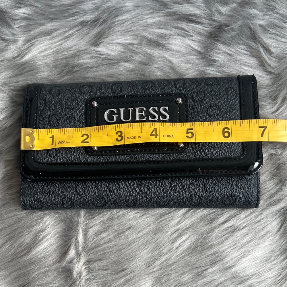GUESS Charcoal and Black Patterned Wallet - Picture 9 of 10